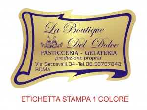Etichette adesive per pasticcerie, bar, panetterie e gelaterie (mm 55x38)  (cod.3/I )